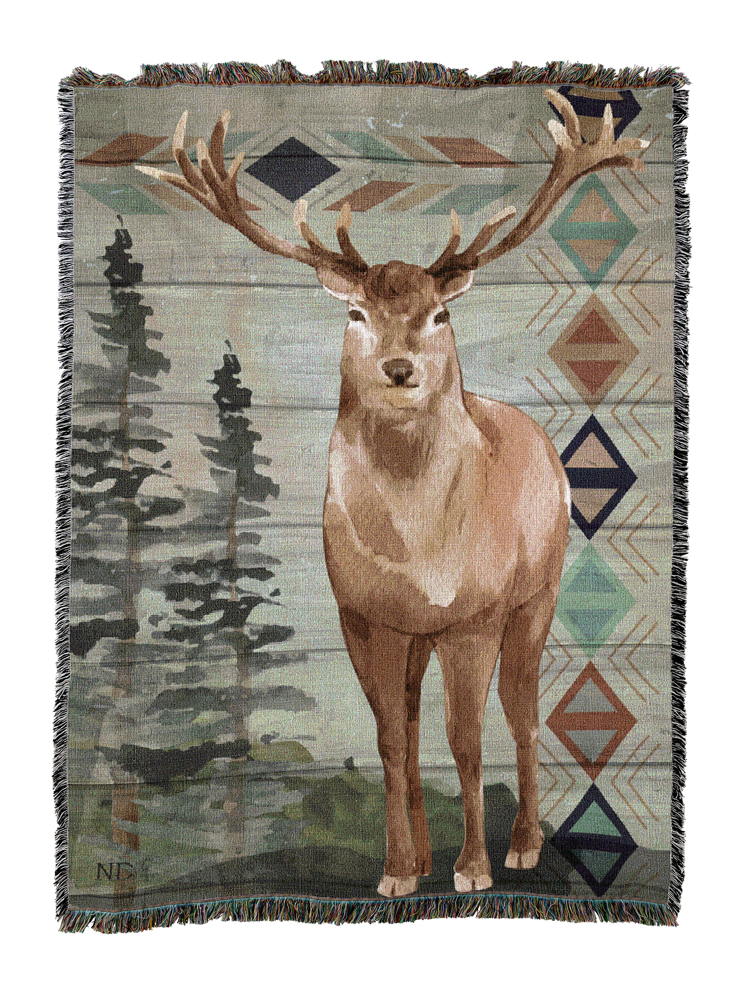Cotton Throw Blanket Pure Country Weavers Buffalo Lodge Cotton