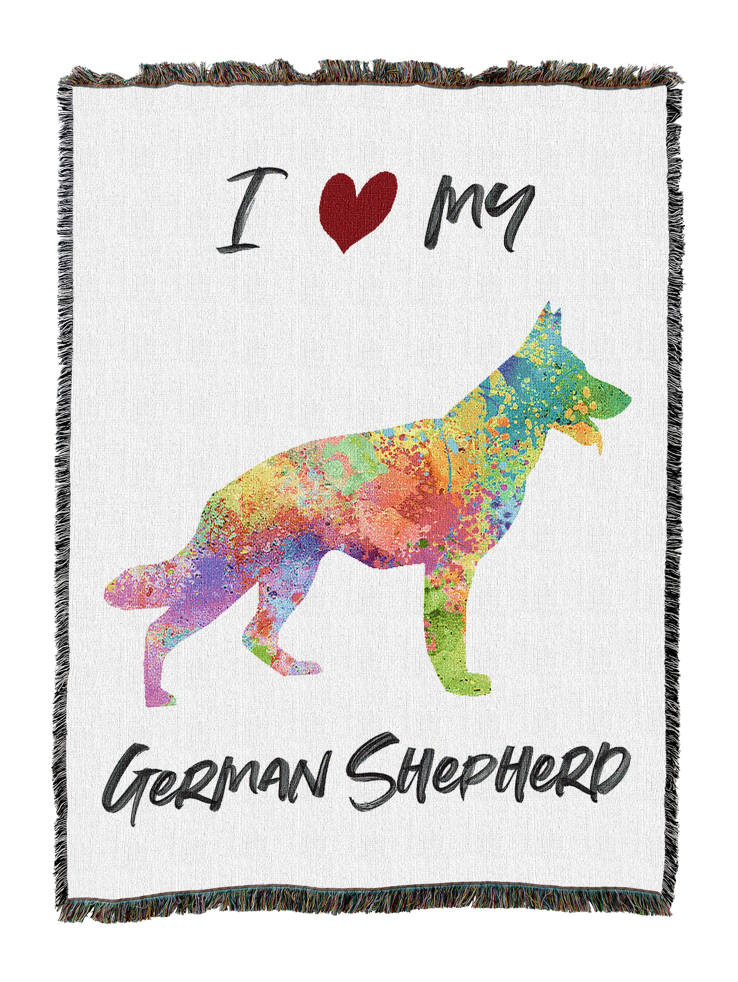 Splash German Shepherd Blanket