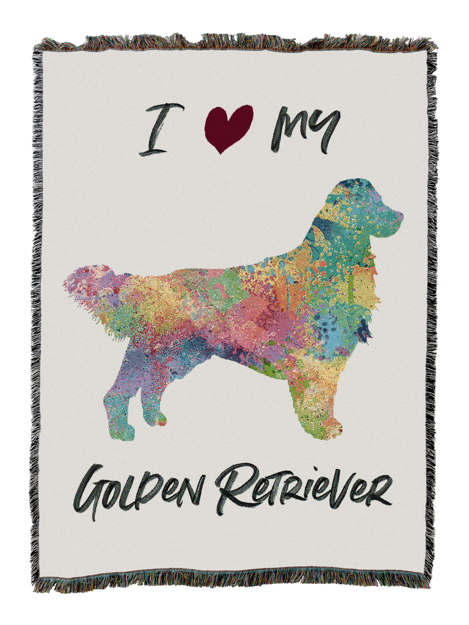Splash Golden Retriever Blanket
