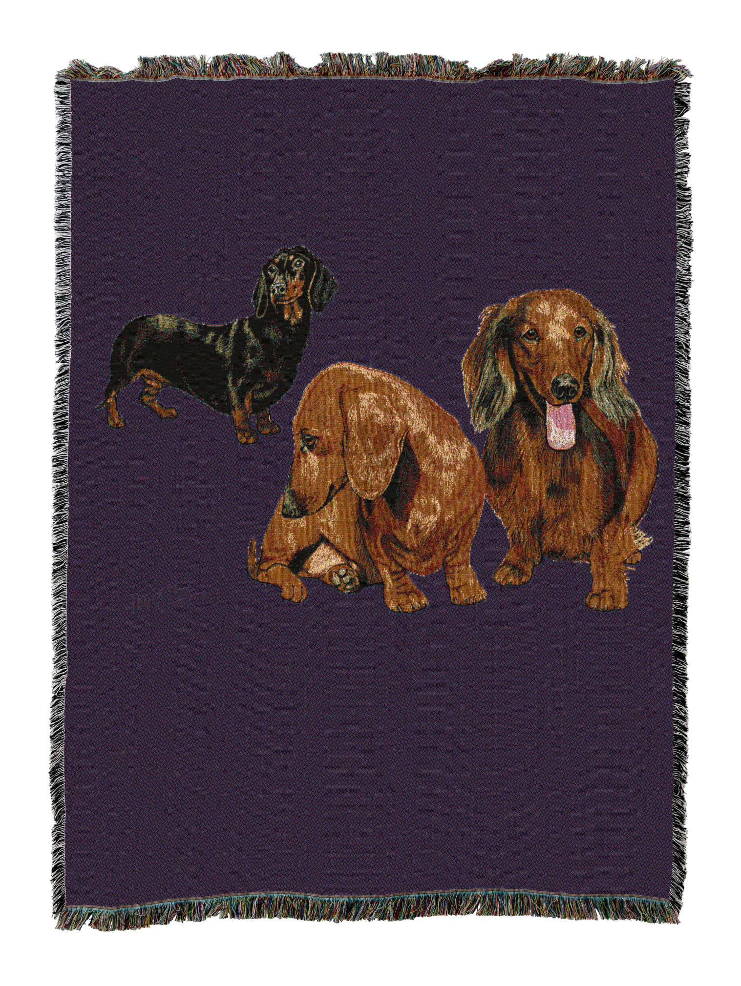 Dachshund Puppies Blanket Purple