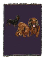 Dachshund Puppies Blanket Purple