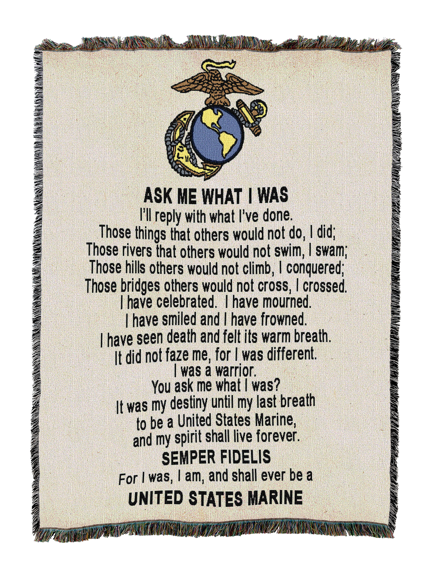 Marine Poem Blanket