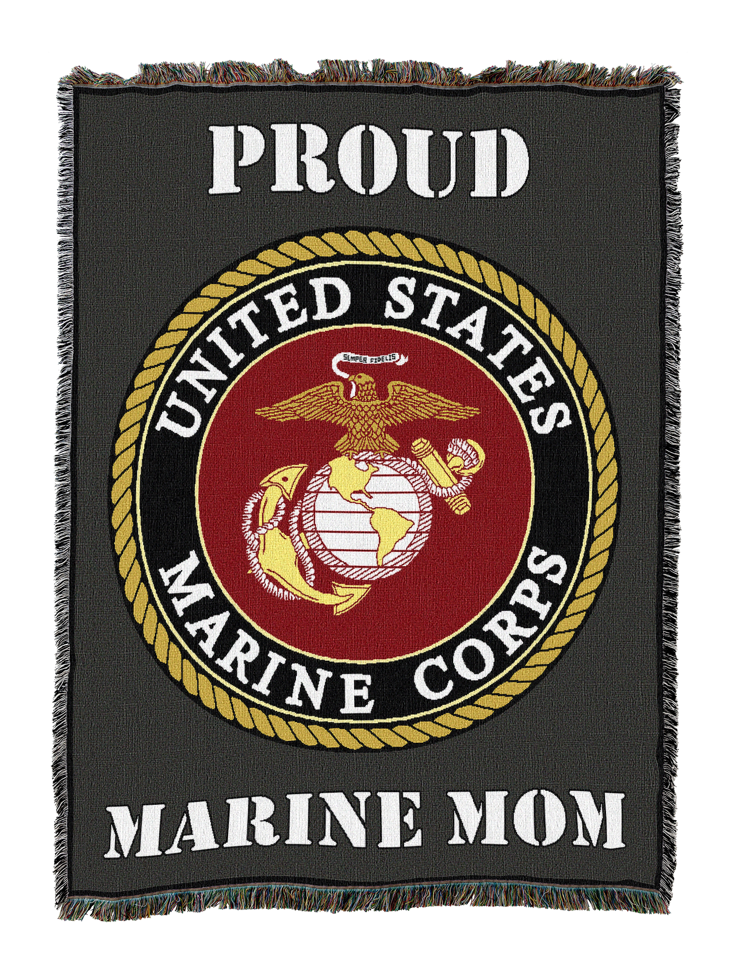 Proud Marine Mom Blanket