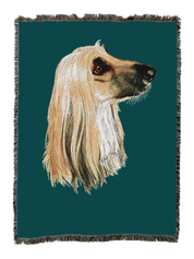 Afghan Hound Blanket Teal