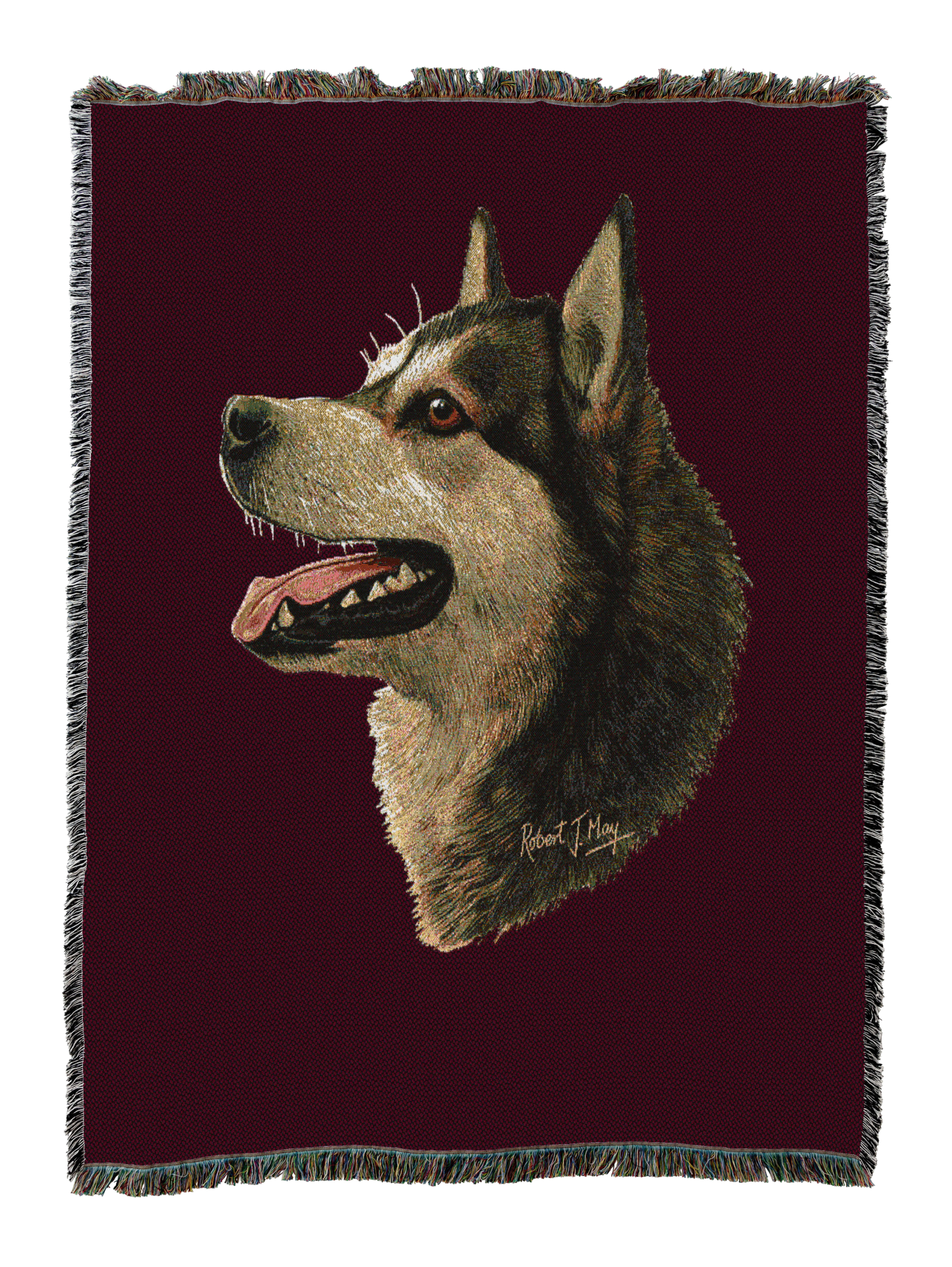 Alaskan Malamute Blanket Red