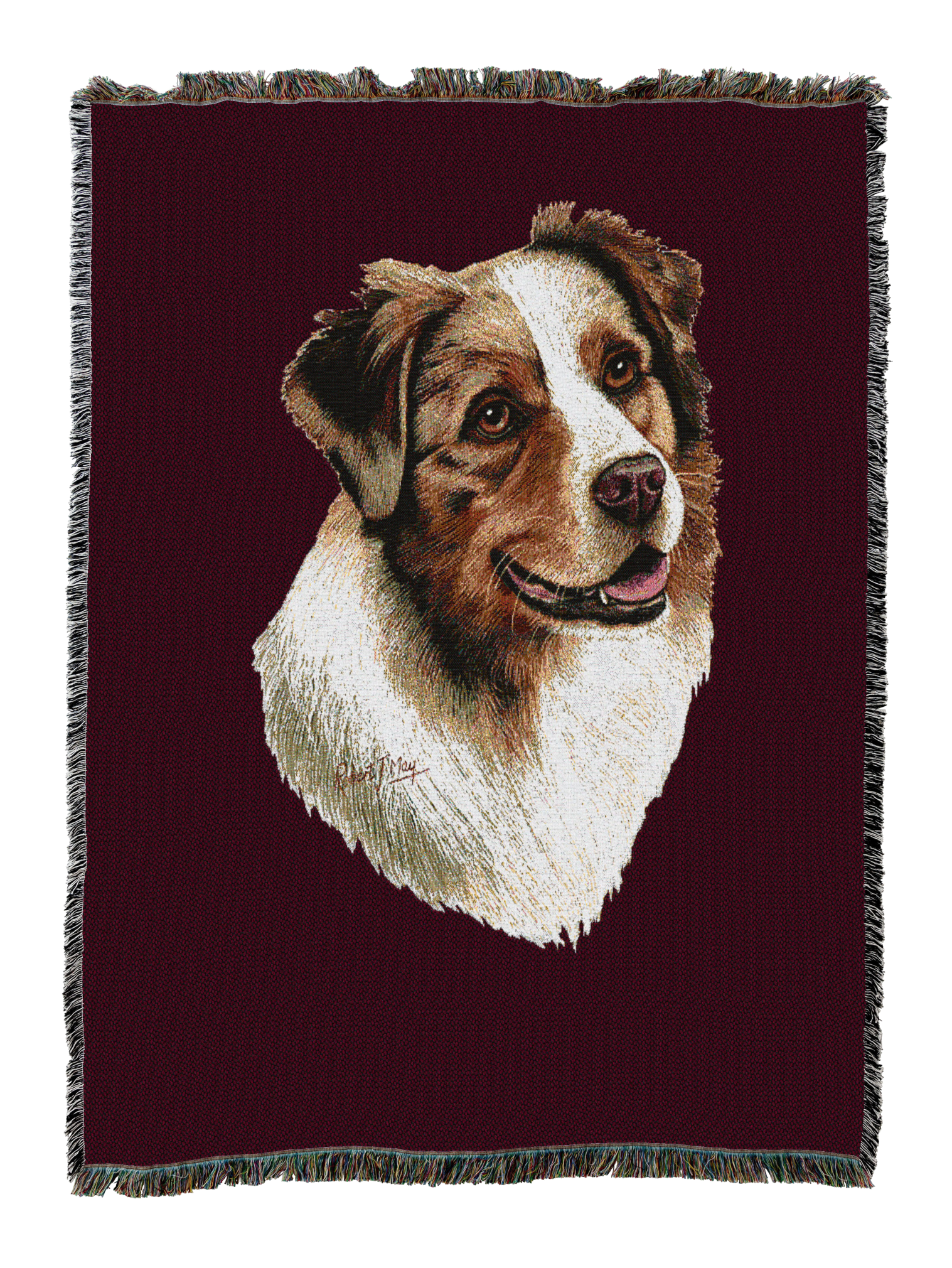 Australian Shepherd Blanket Red