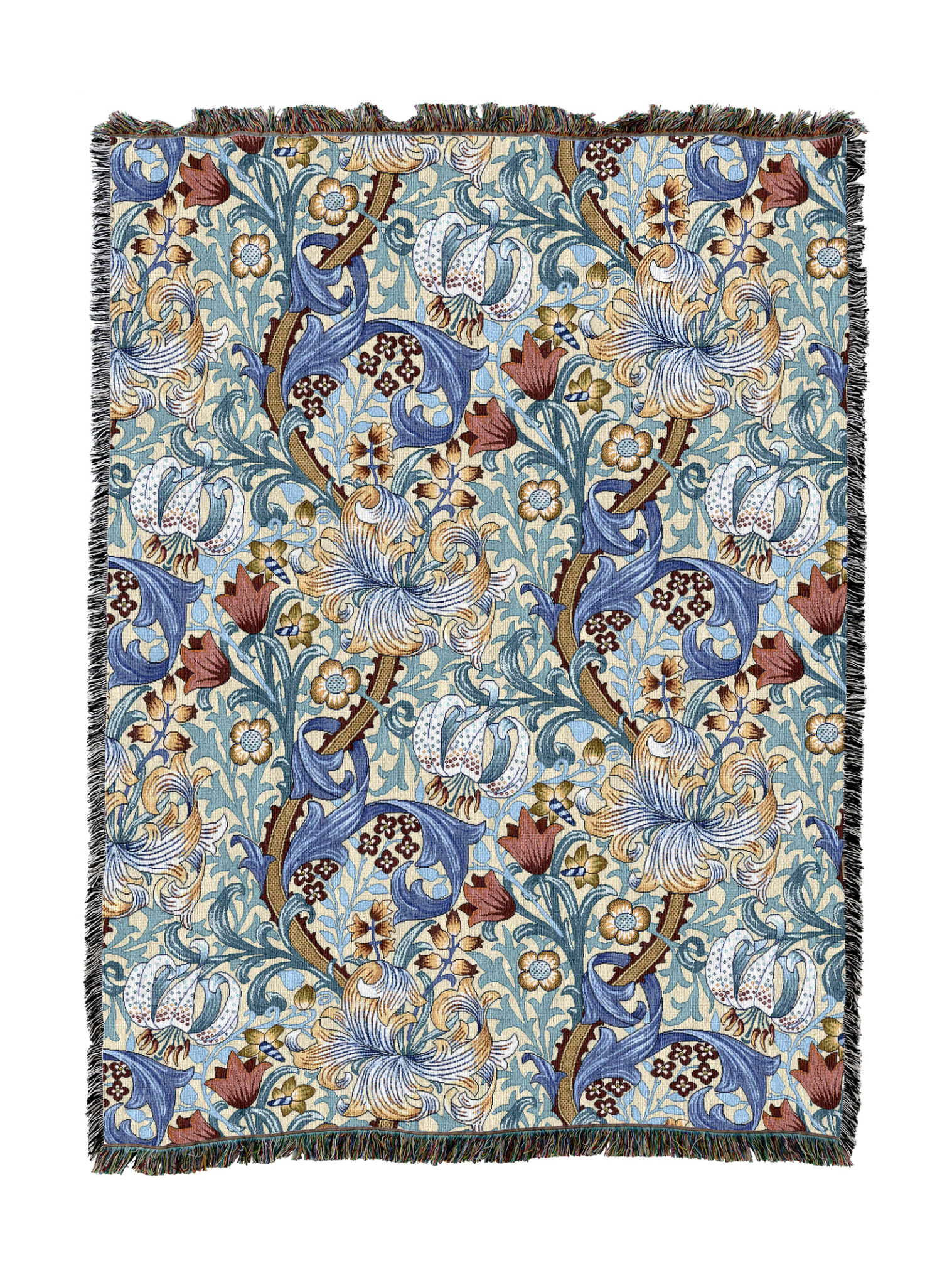 William Morris Golden Lily Blues Blanket XL