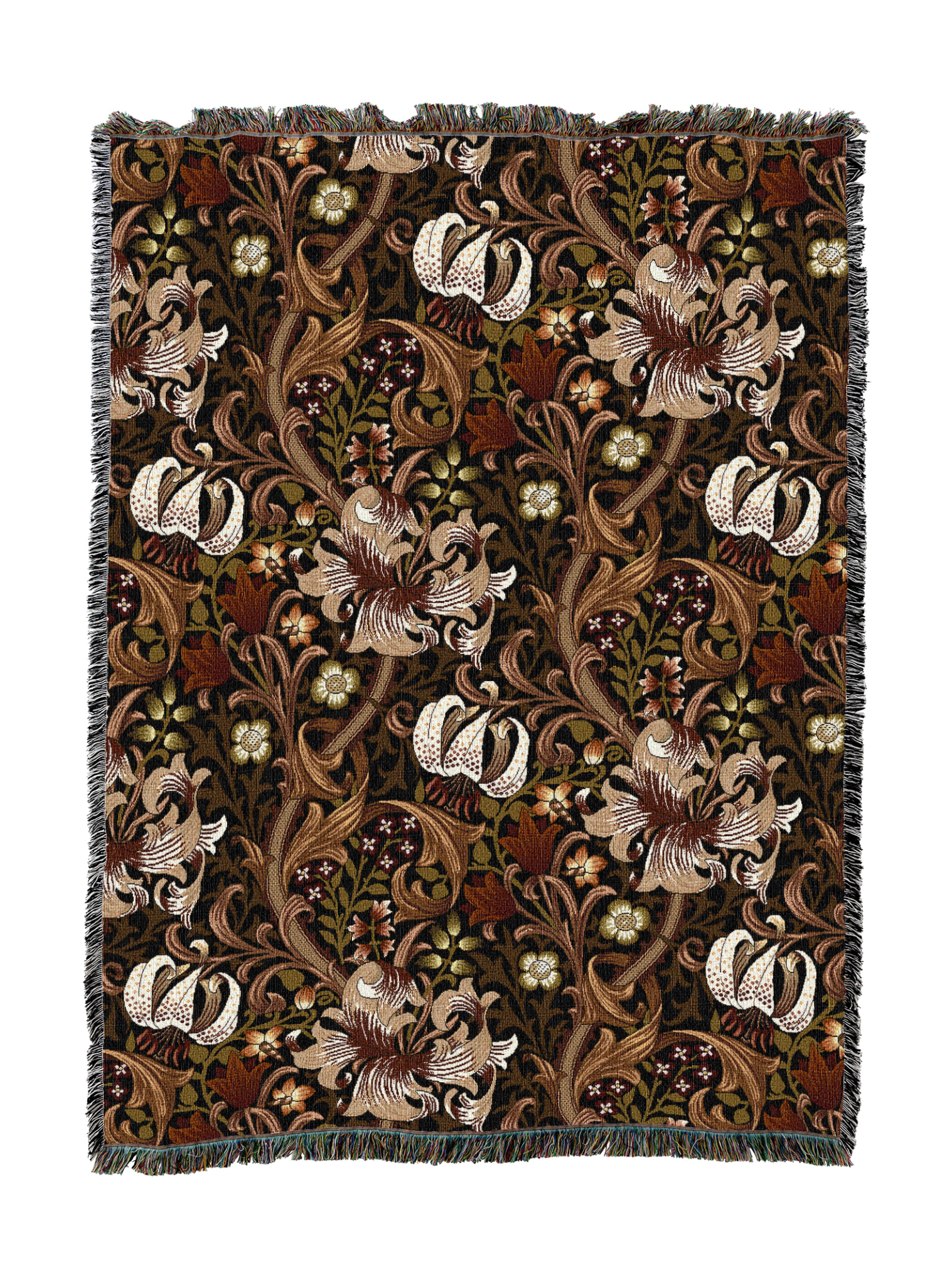 William Morris Golden Lily Sienna Blanket