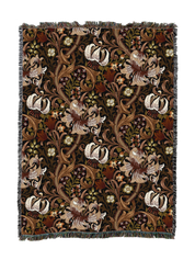 William Morris Golden Lily Sienna Blanket
