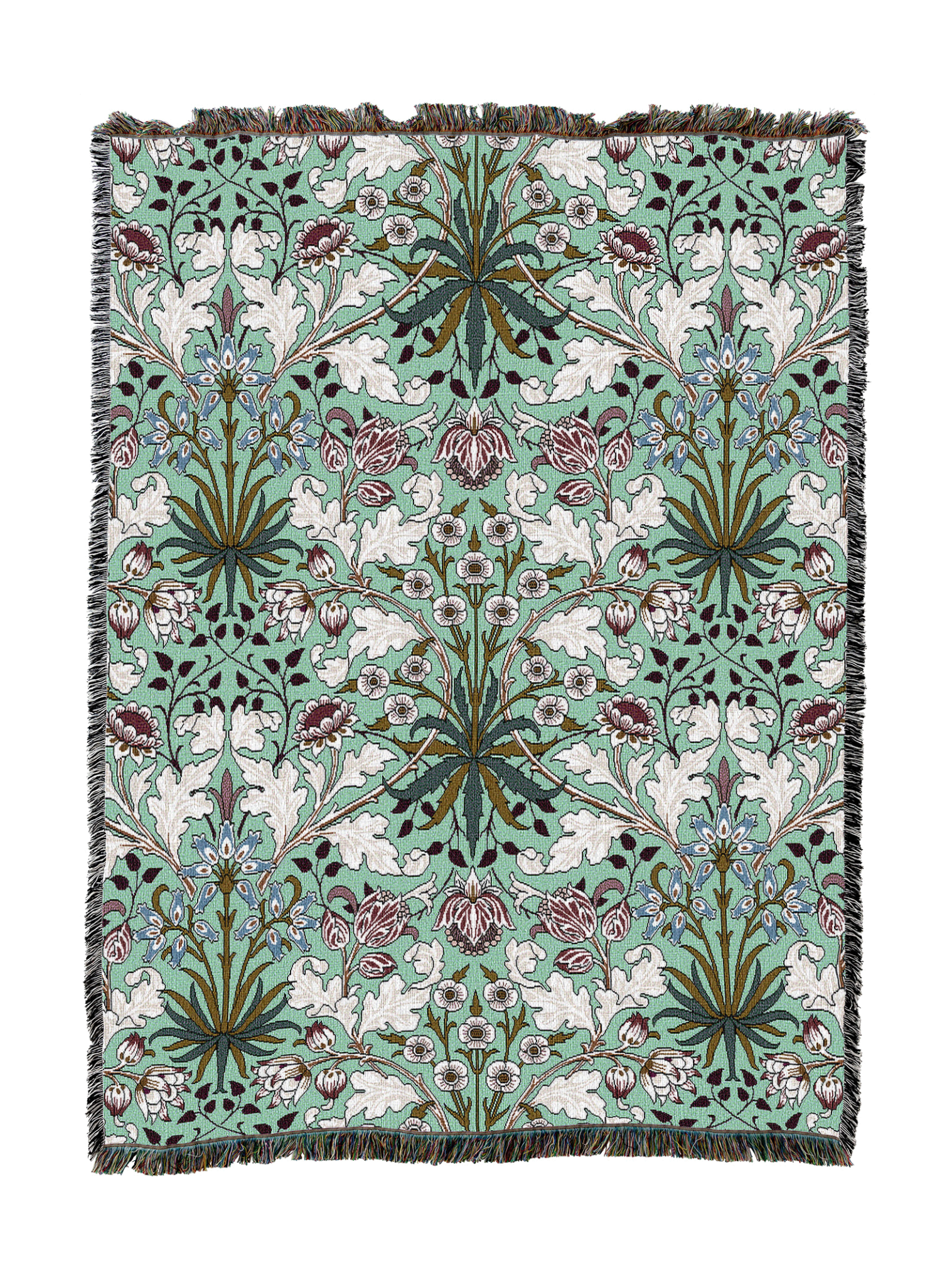William Morris Hyacinth Mint Blanket