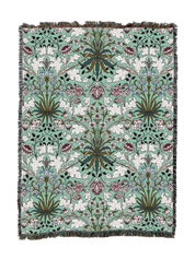 William Morris Hyacinth Mint Blanket