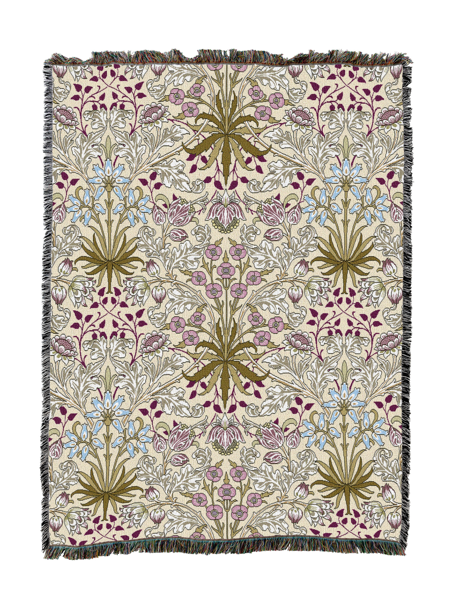 William Morris Hyacinth Mauve Blanket