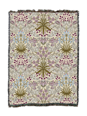 William Morris Hyacinth Mauve Blanket