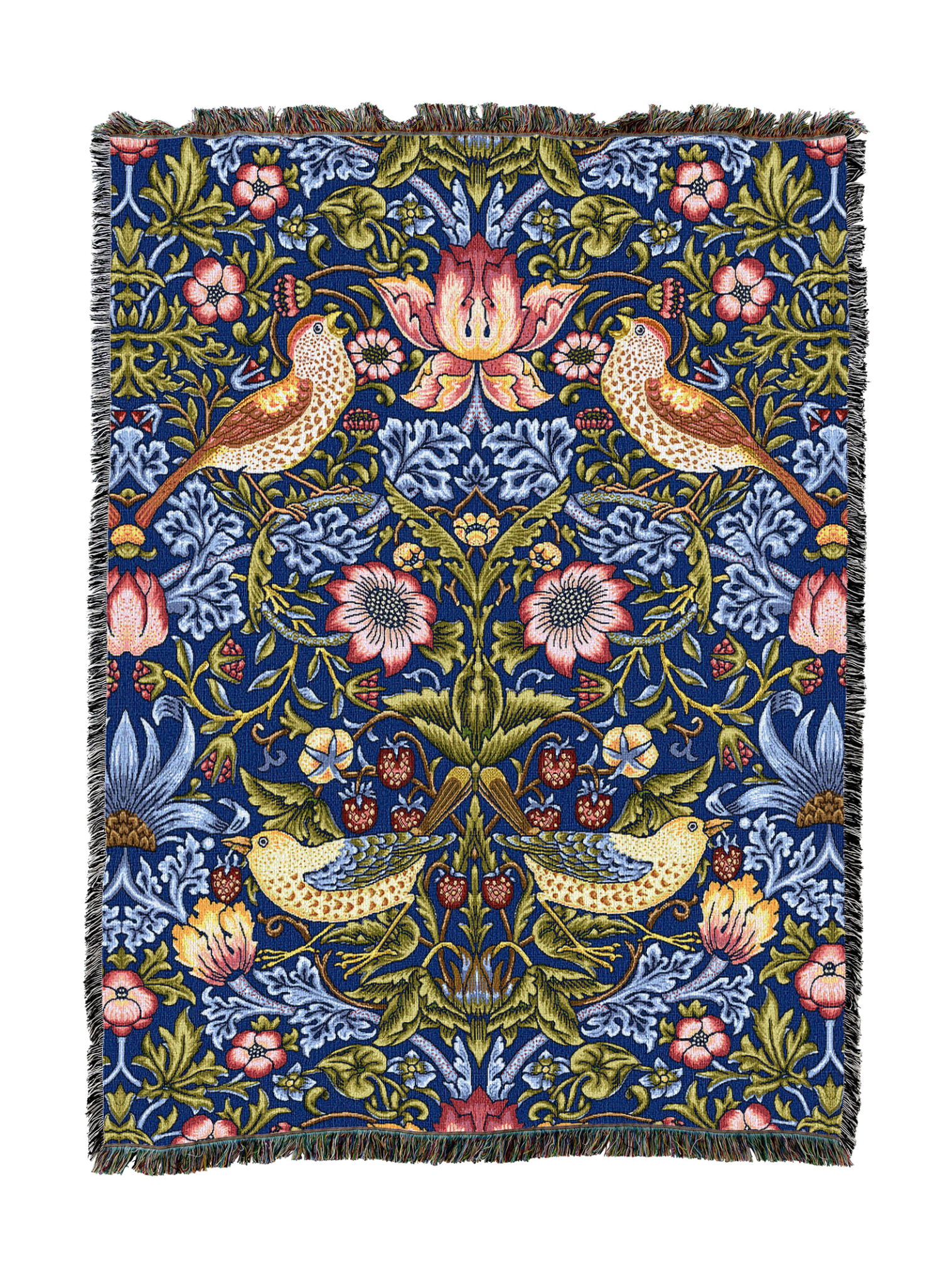 William Morris Strawberry Thief Indigo Blanket XL