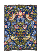 William Morris Strawberry Thief Indigo Blanket XL
