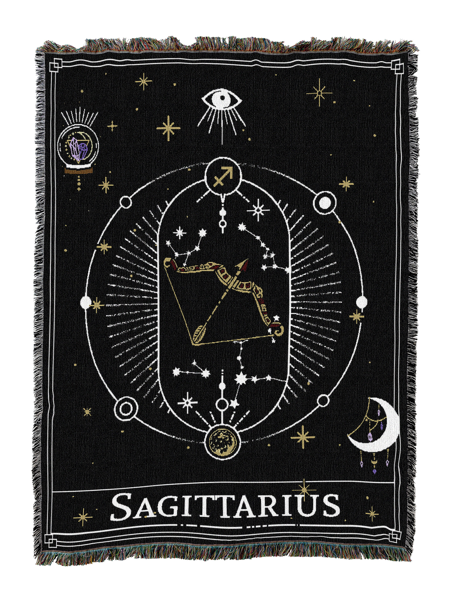 Zodiac Tarot Sagittarius Card Blanket