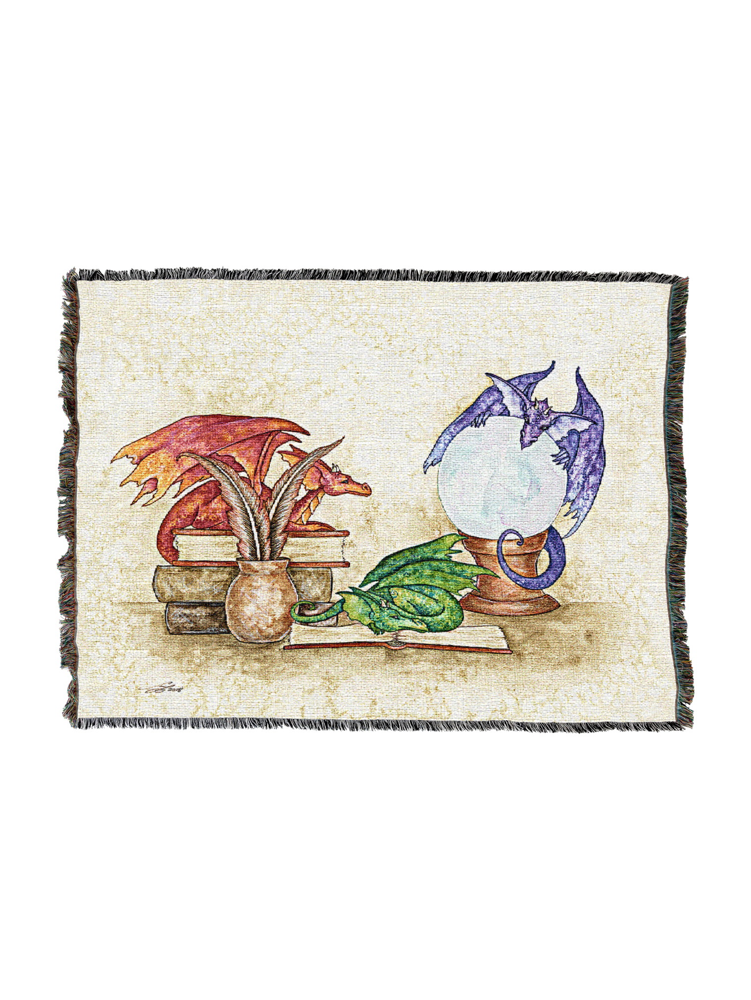 Dragons In The Library Blanket