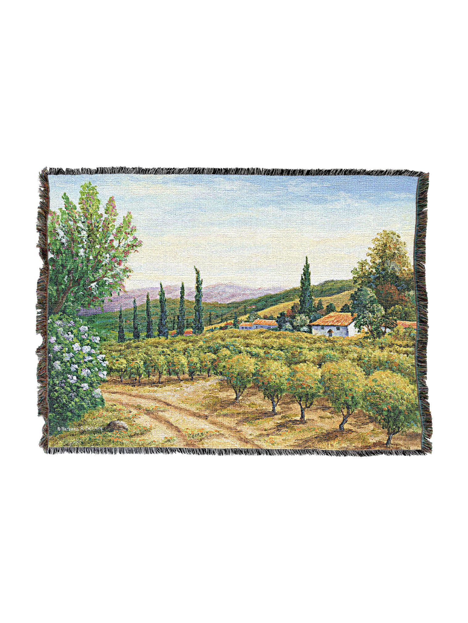 Vineyard At Dusk Blanket