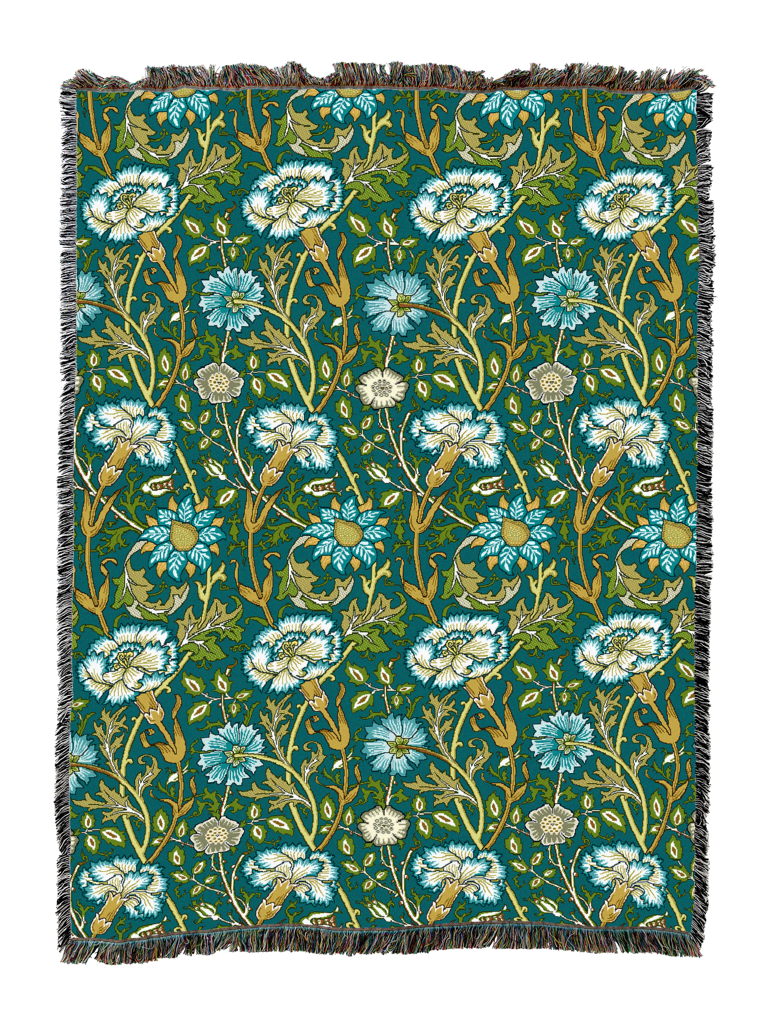 William Morris Pink And Rose Blanket