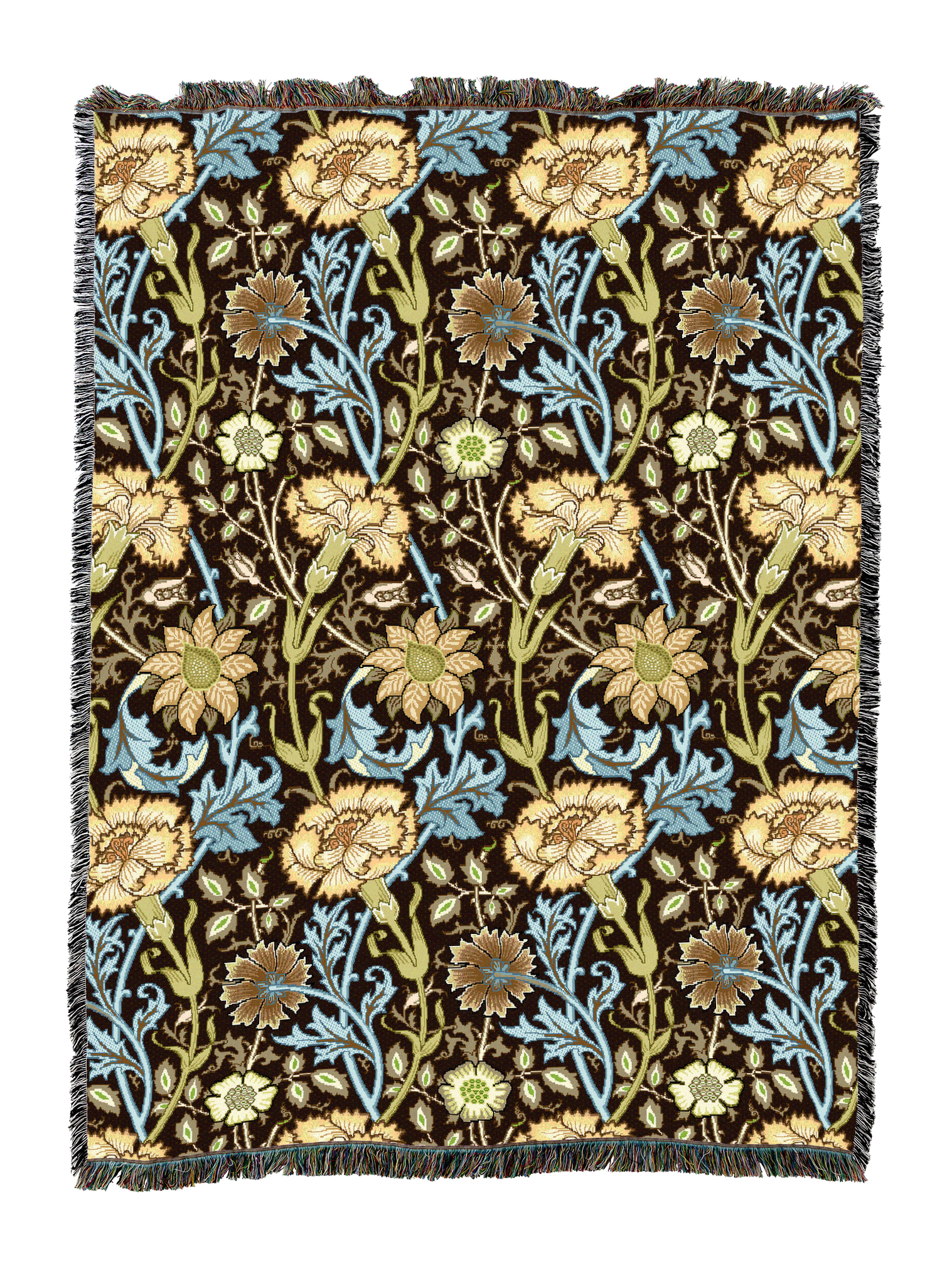 William Morris Pink And Rose Blanket