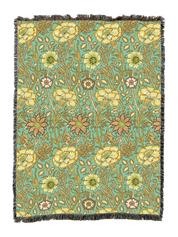 William Morris Pink And Rose Blanket