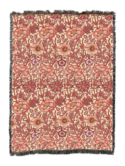 William Morris Pink And Rose Blanket