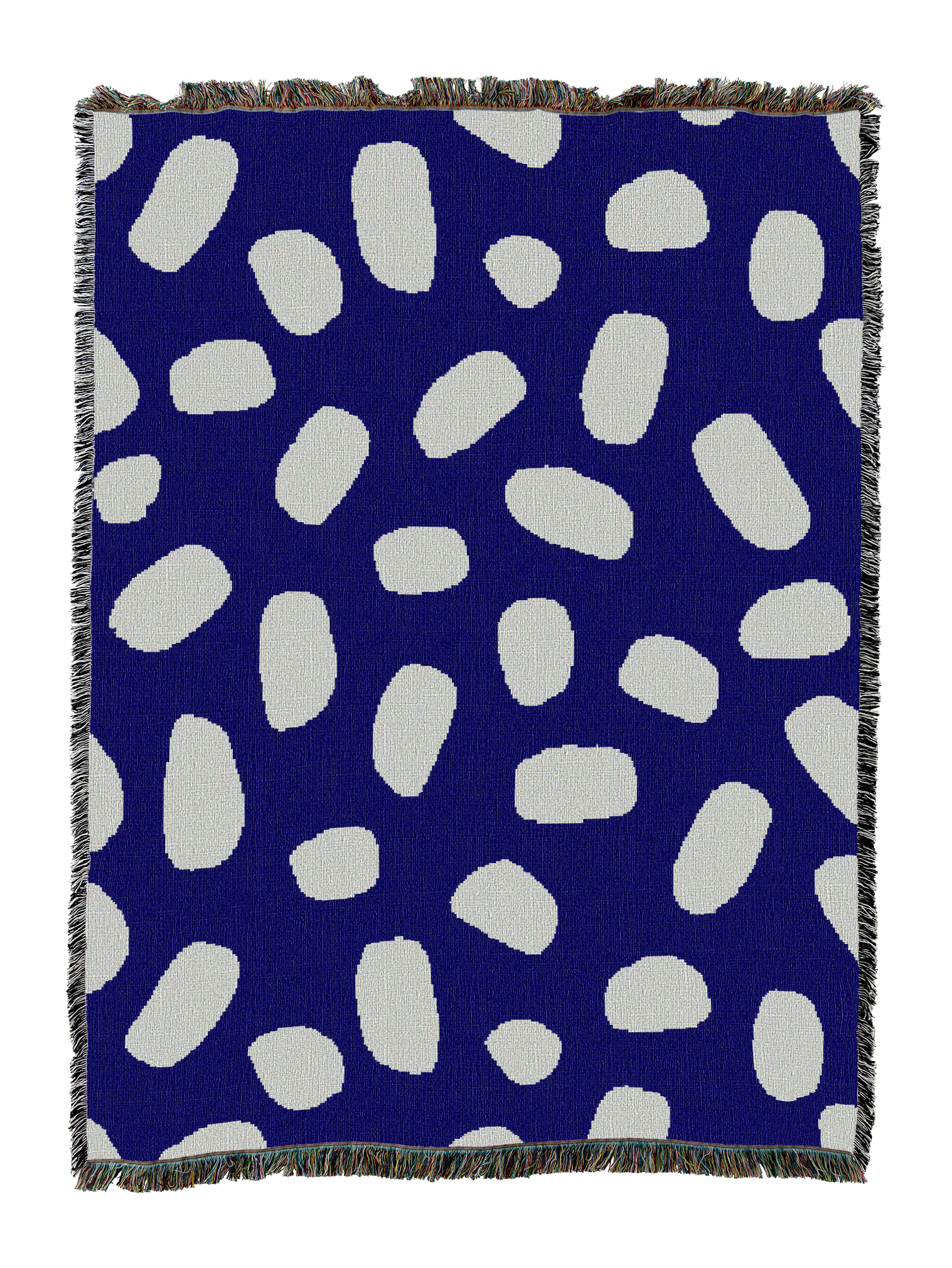 Blue White Pebble Blanket