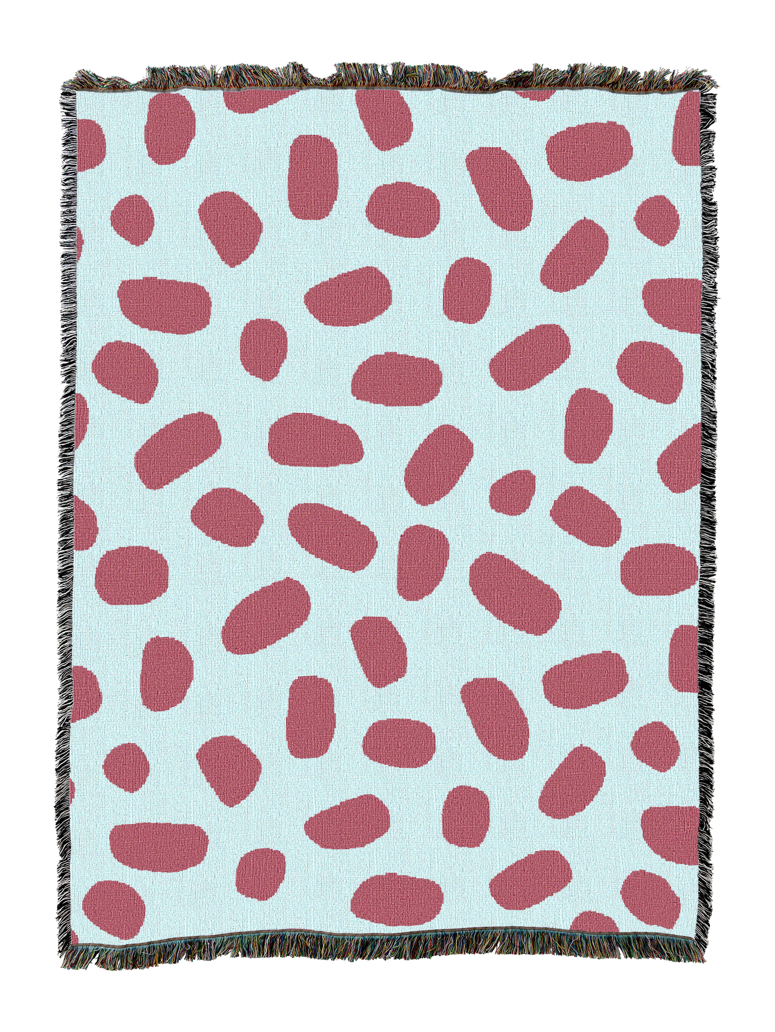 Blue Orange Pebble Blanket