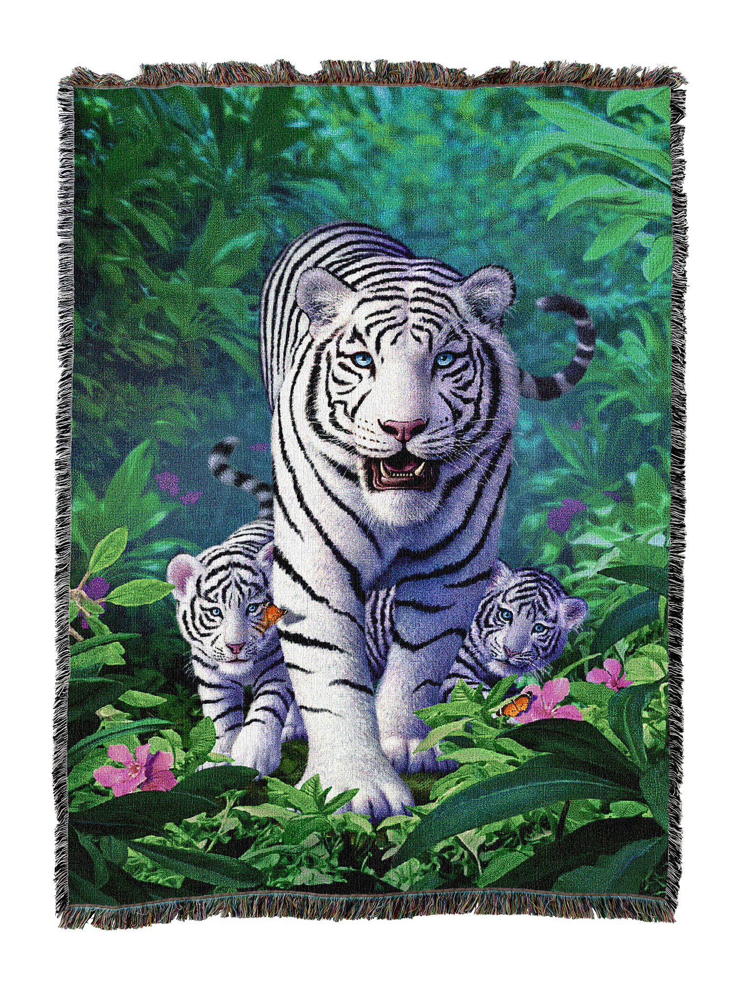 White Tigers Blanket