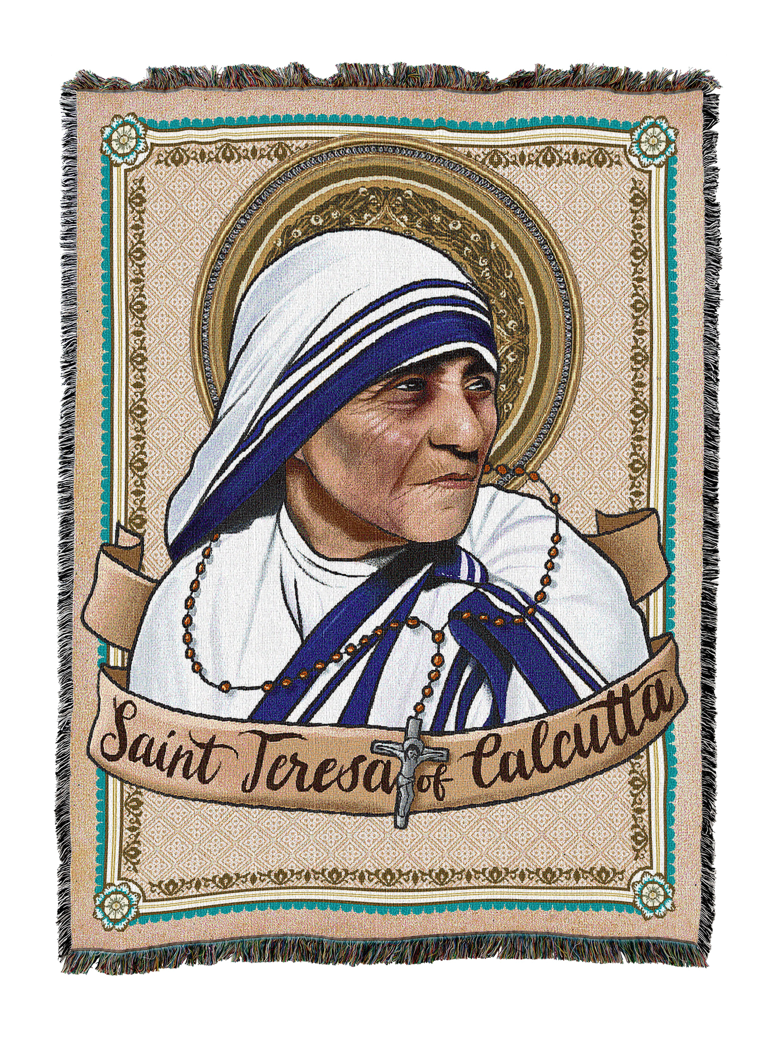 Mother Teresa Card Blanket