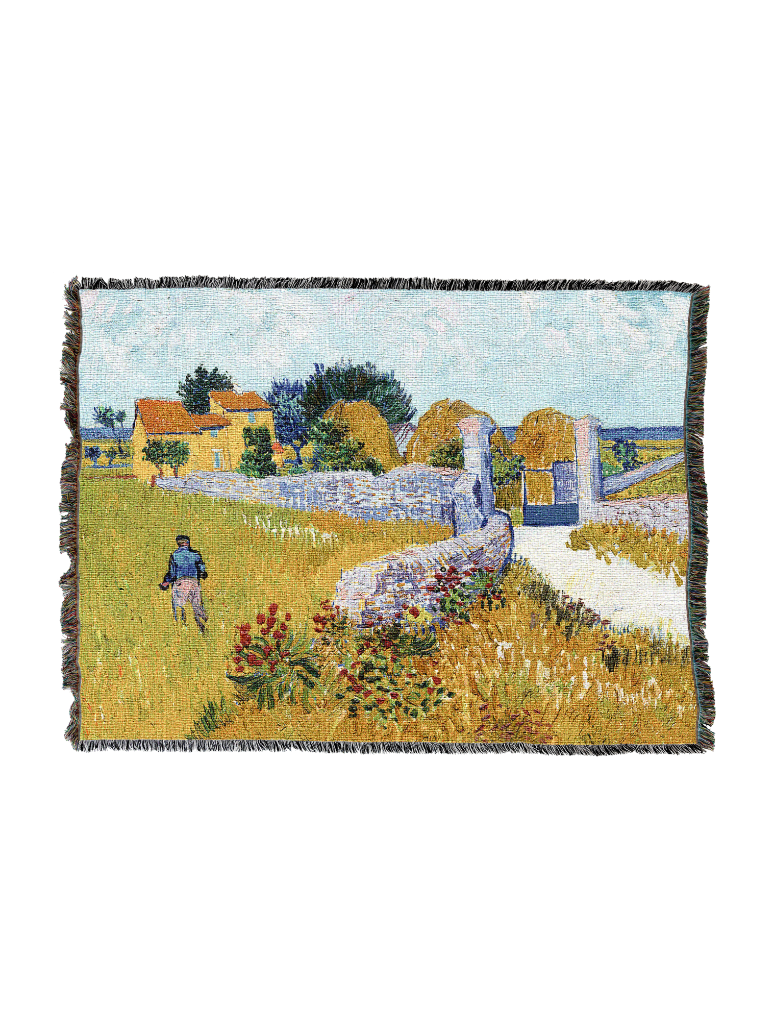 Farmhouse in Provence Blanket by Vincent van Gogh