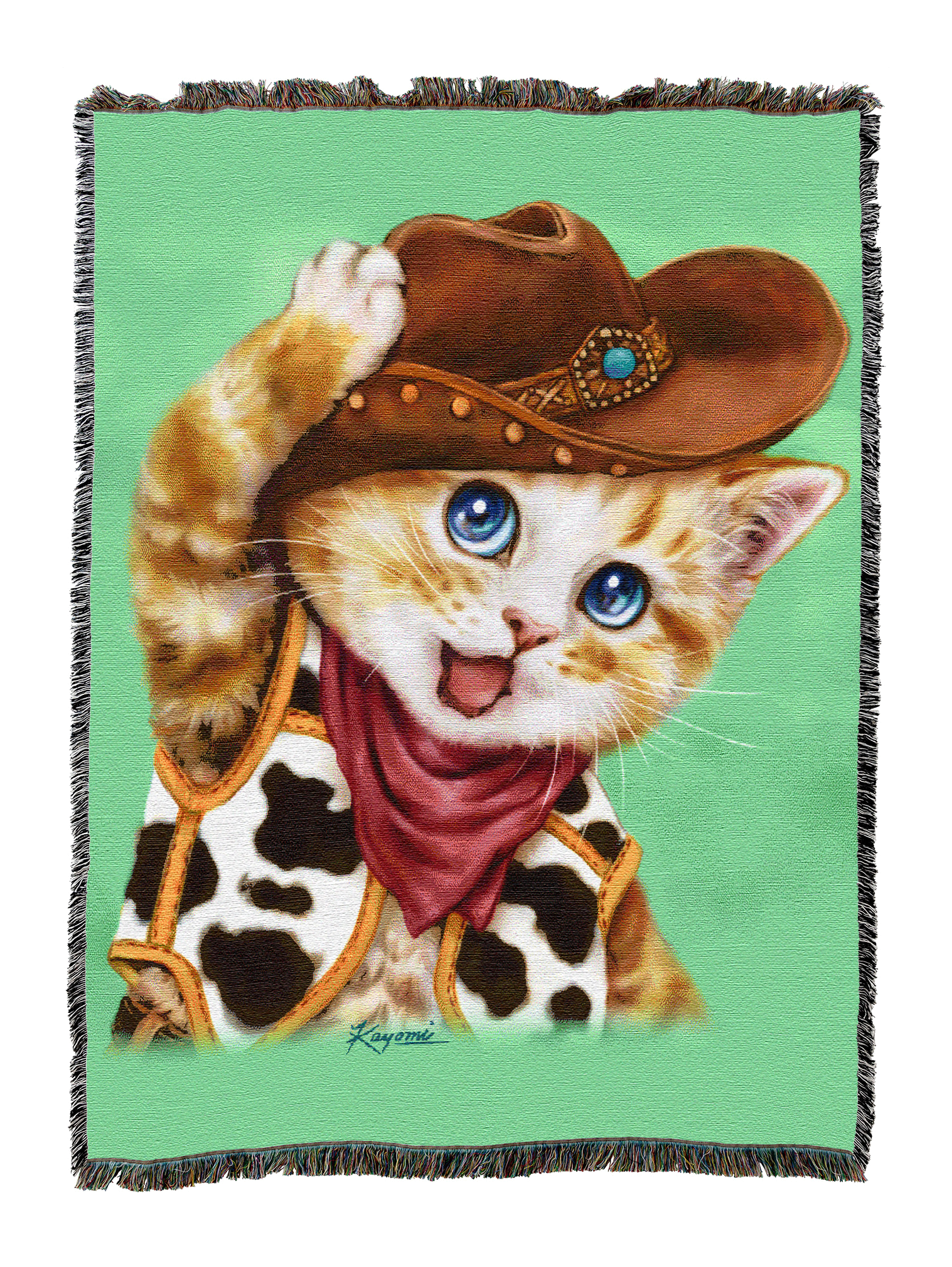 Cowboy Kitten Blanket