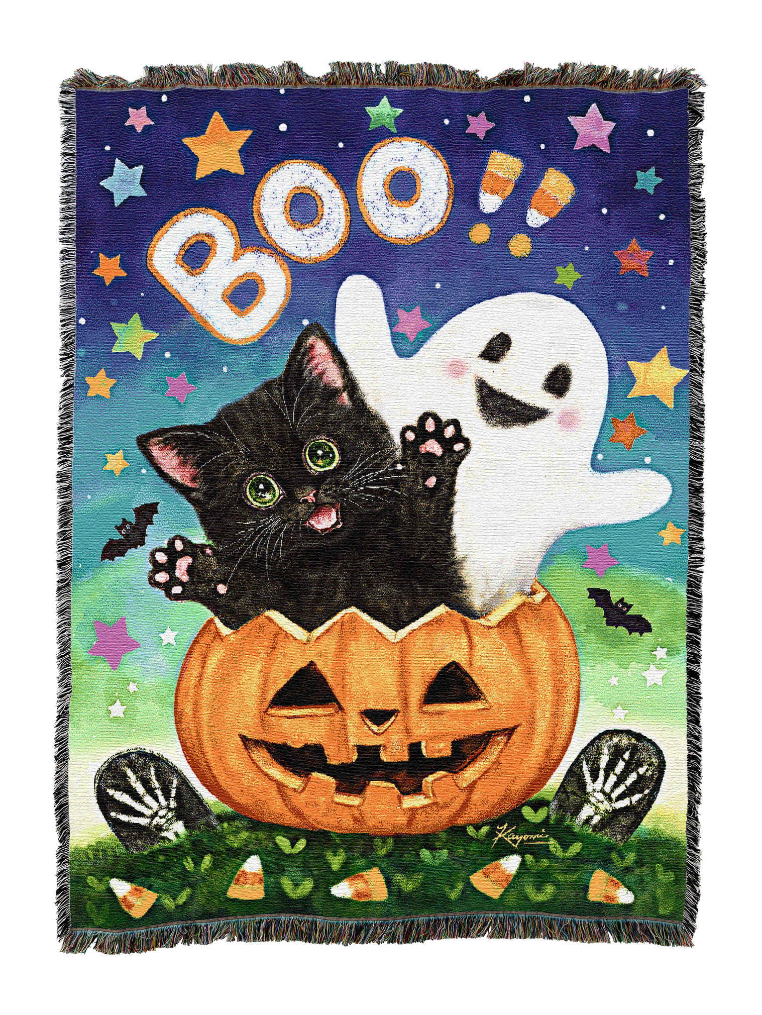 Halloween Kitten Blanket
