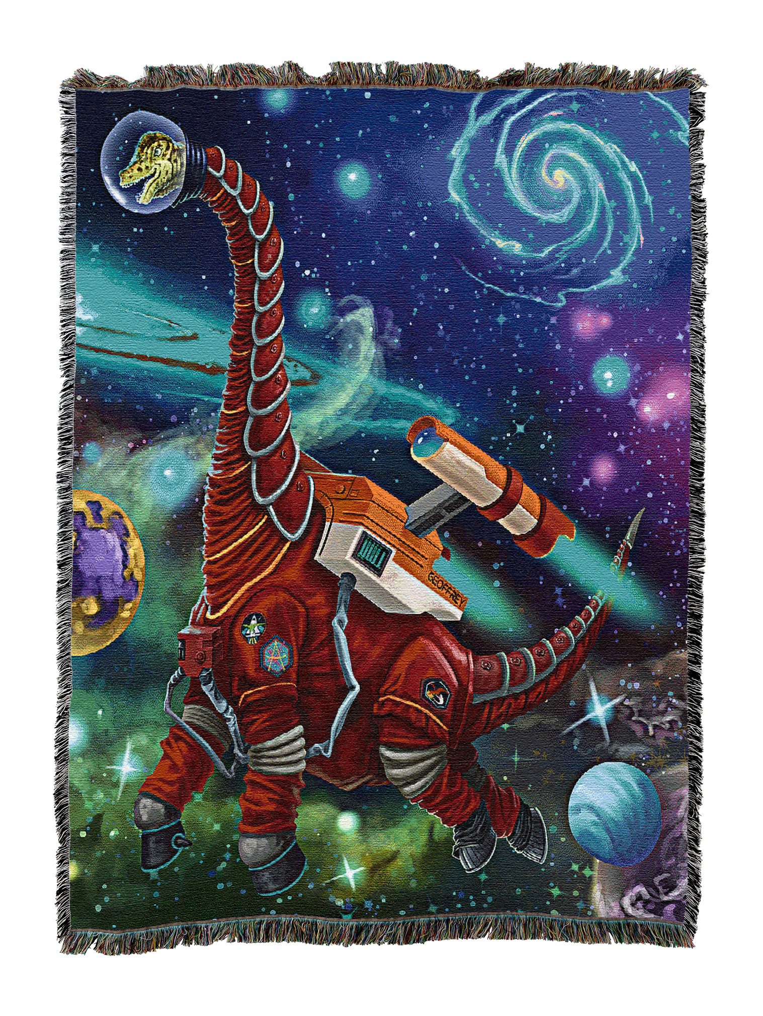 Giraffititan Astronaut Blanket