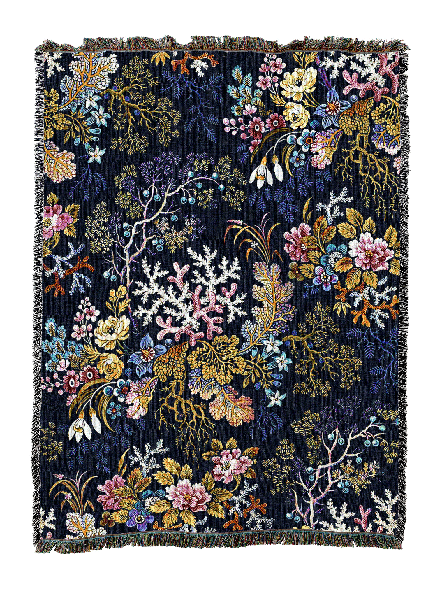 Colorful Seaweed Pattern by William Kilburn Blanket