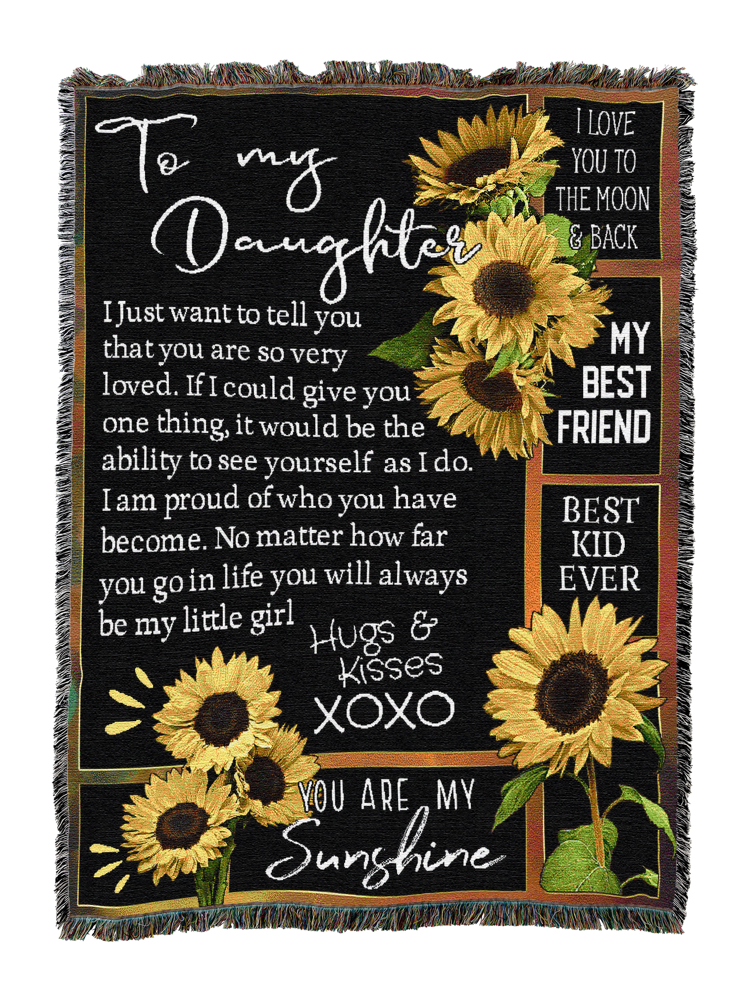 To My Daughter Blocks Blanket