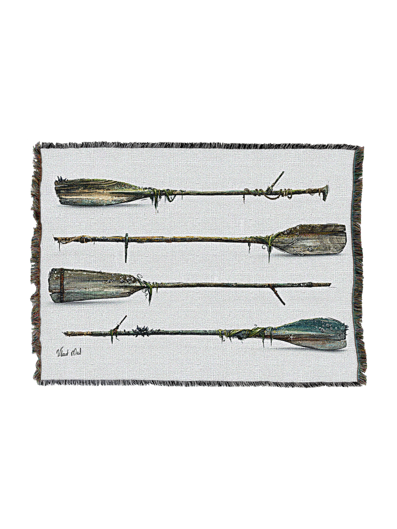 Coastal Finds Oars Blanket