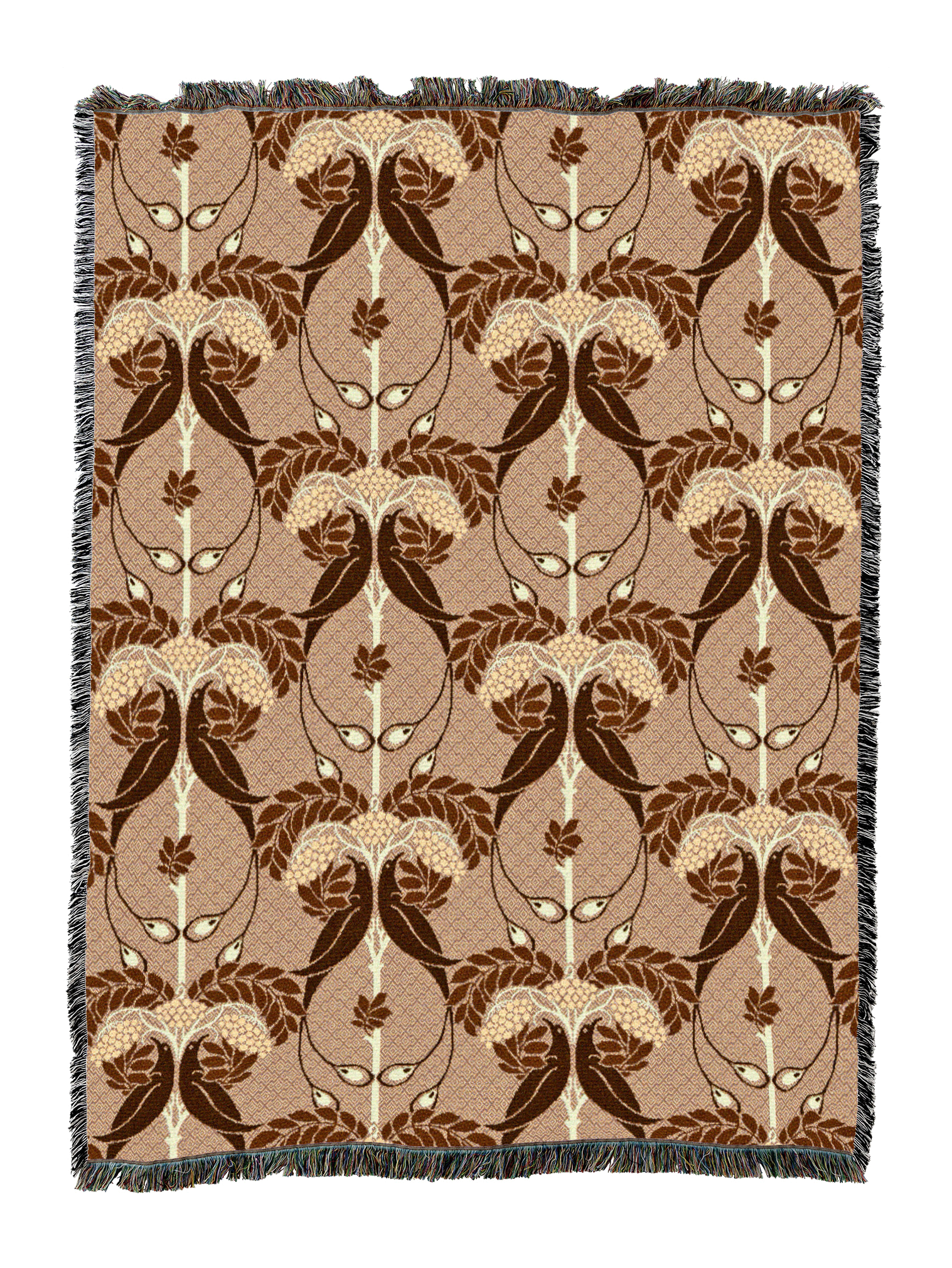 Cfa Voysey Rowan Tree Citrus Blanket
