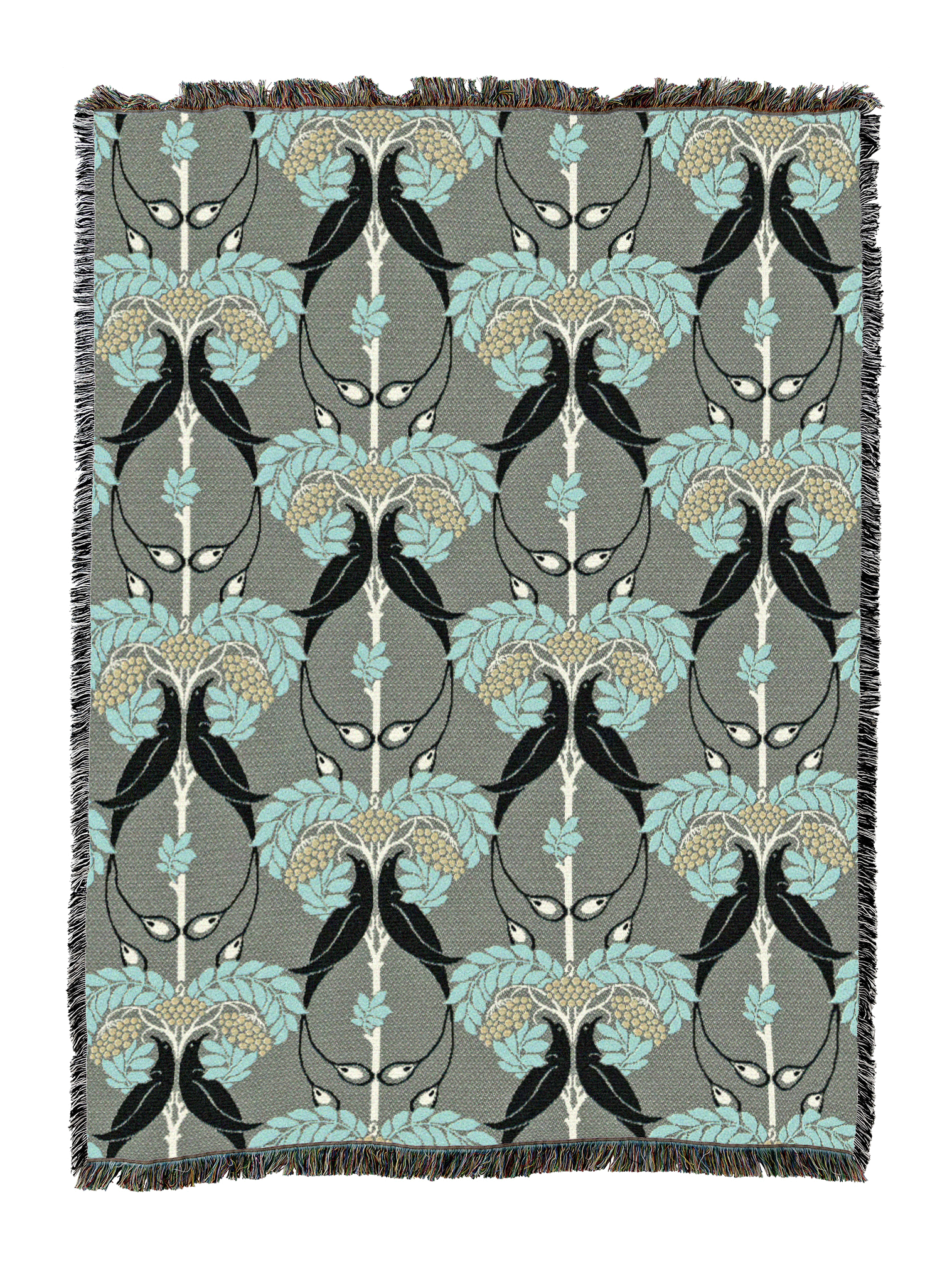 Cfa Voysey Rowan Tree Smoke Blanket