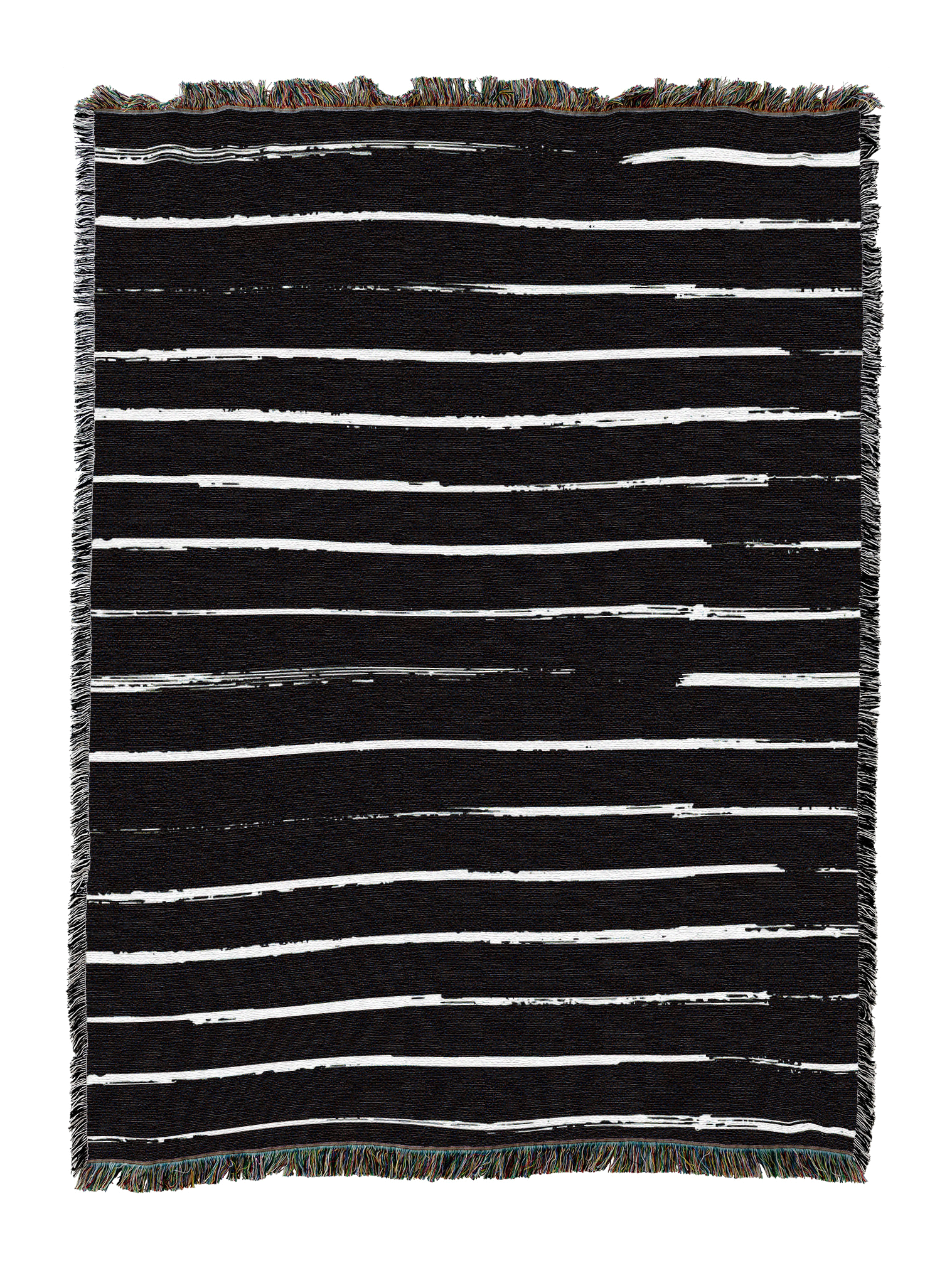 Black and White Brush Stroke Blanket