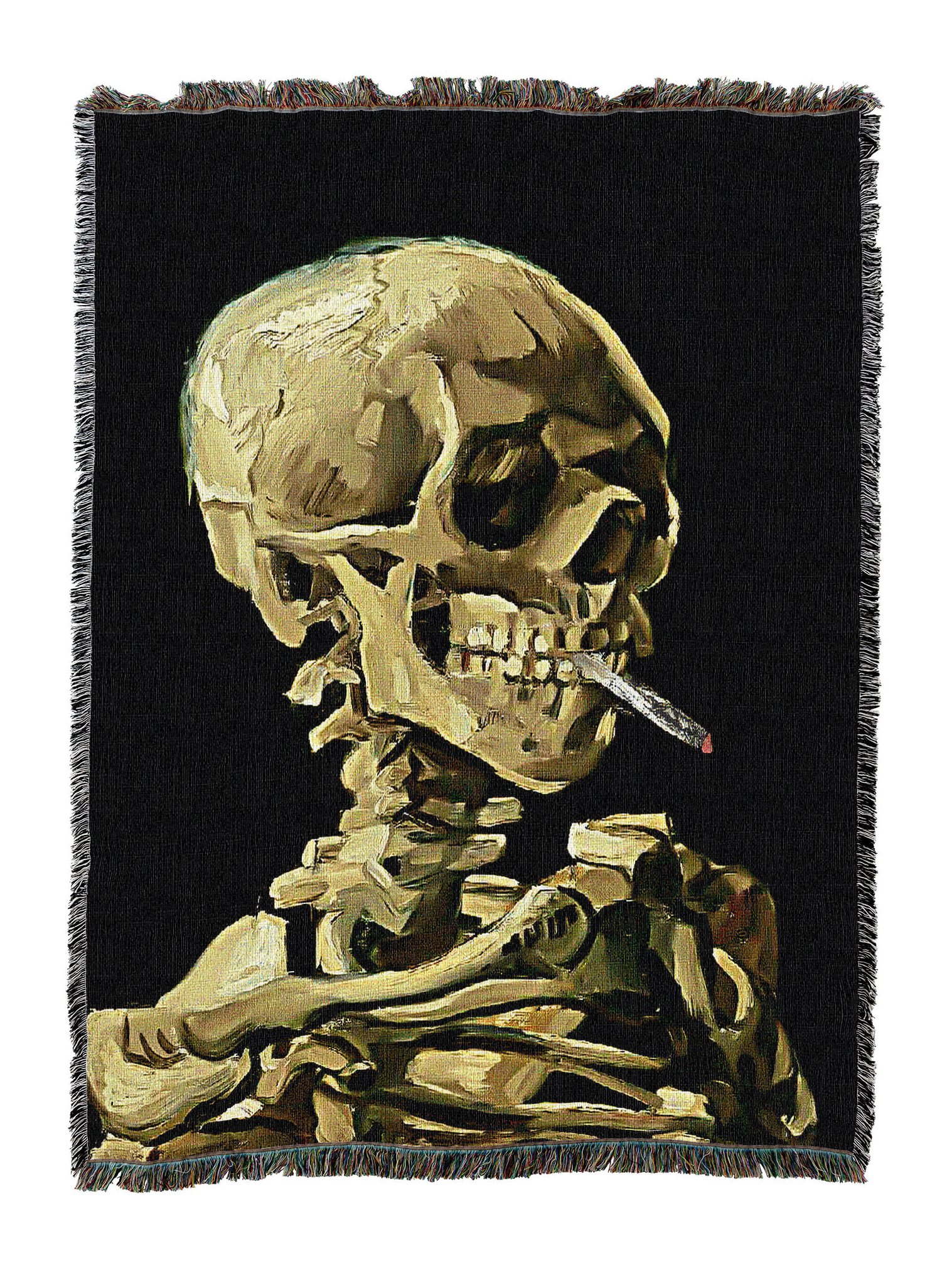 Smoking Skeleton Blanket
