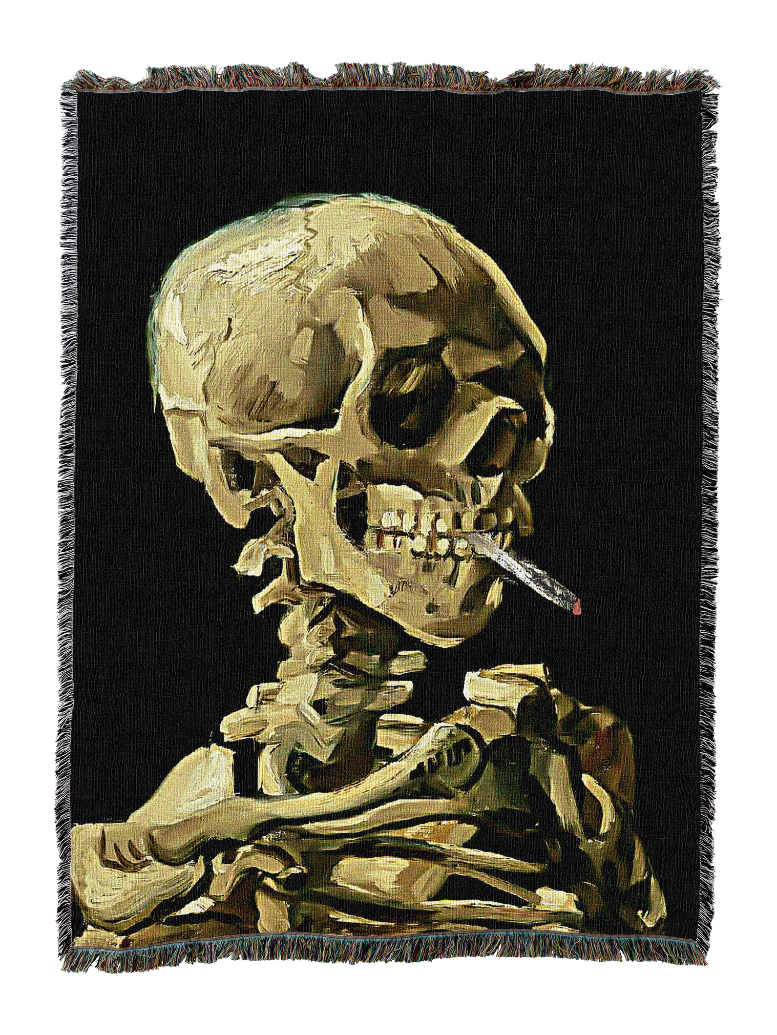 Smoking Skeleton Blanket by Vincent van Gogh