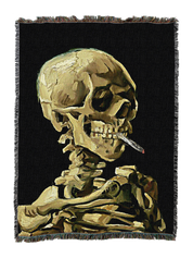 Smoking Skeleton Blanket by Vincent van Gogh