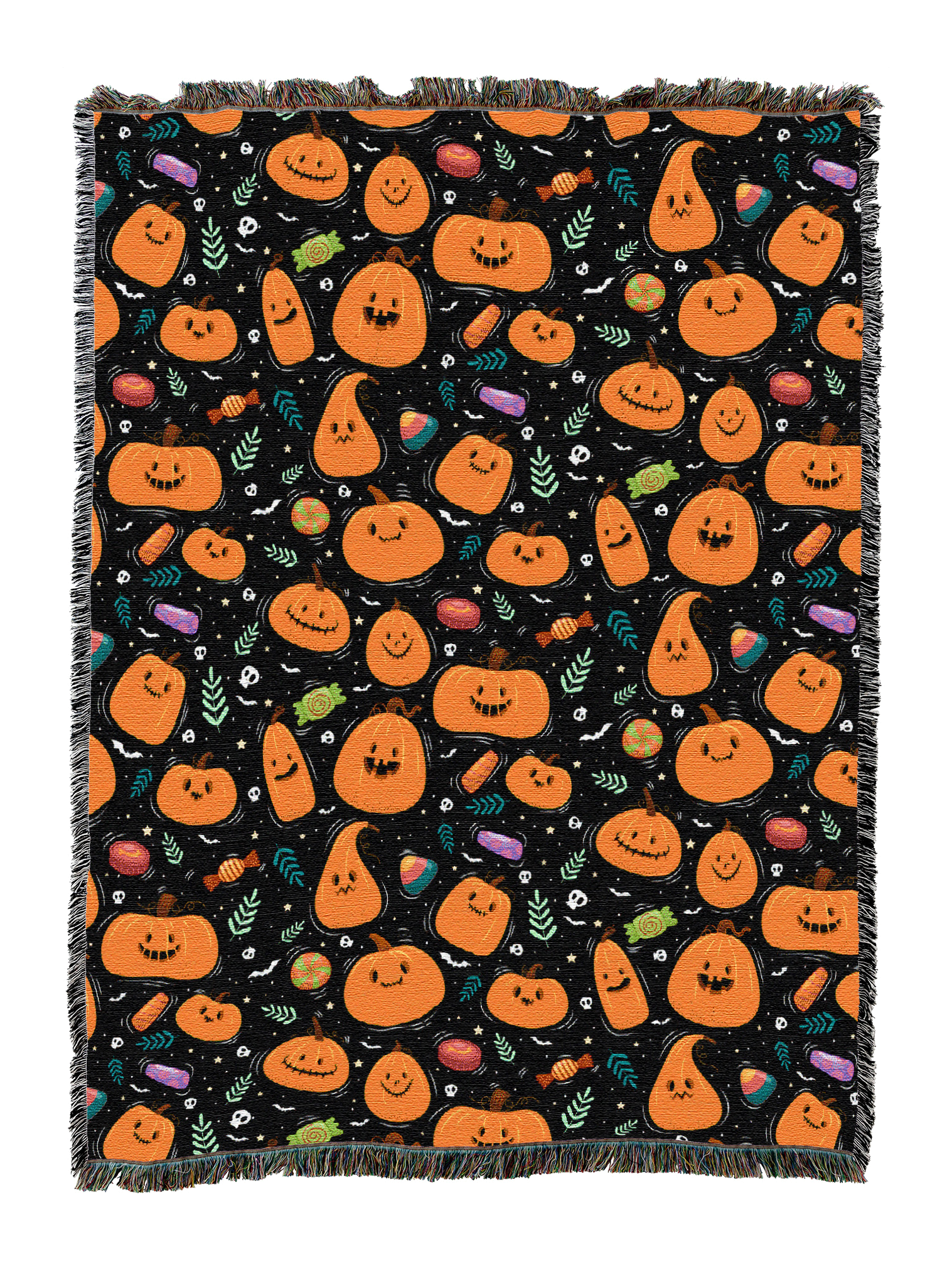 Pumpkins Halloween Candy Blanket