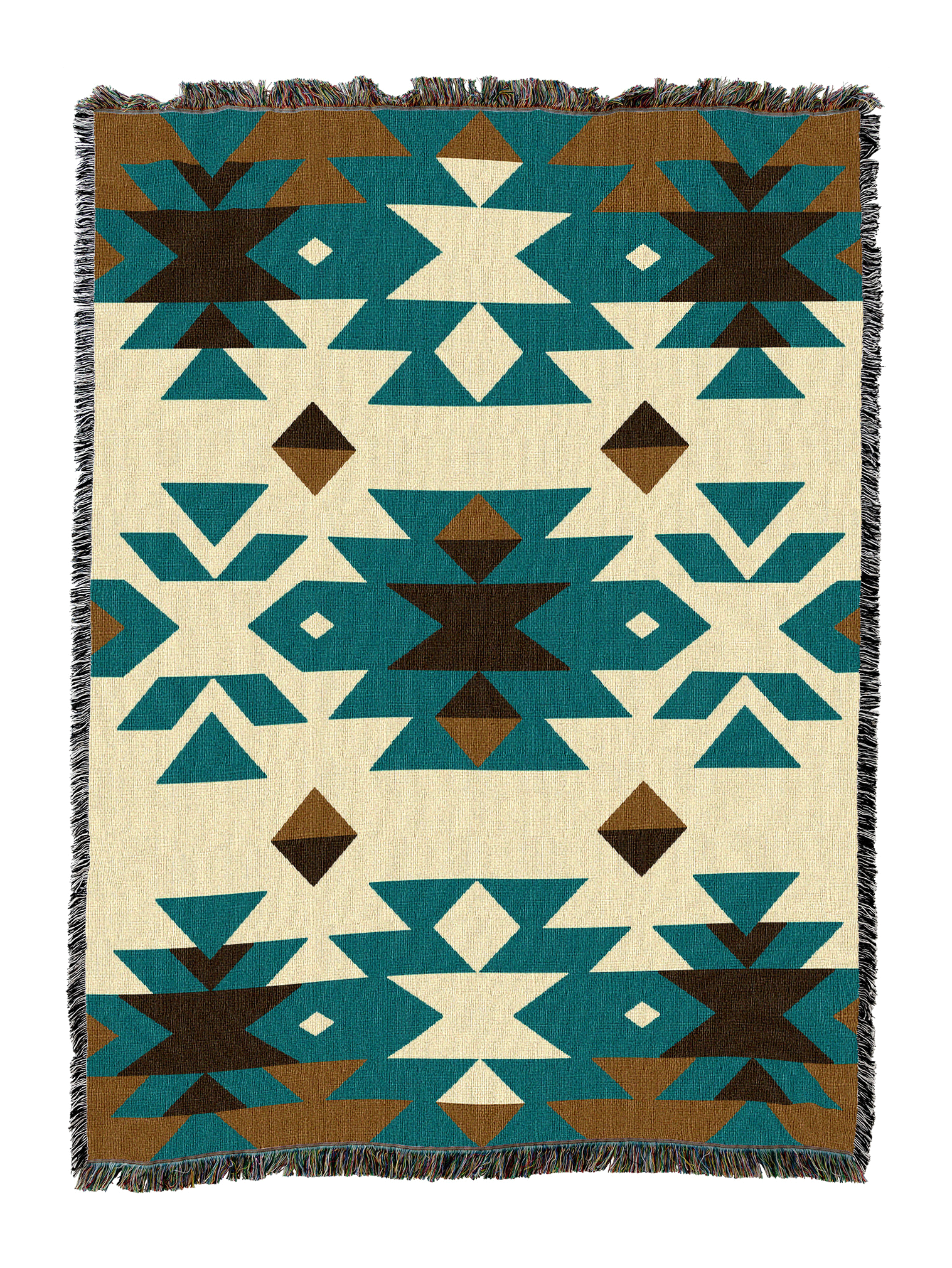 Desert Diamonds Teal Blanket