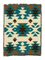 Desert Diamonds Teal Blanket