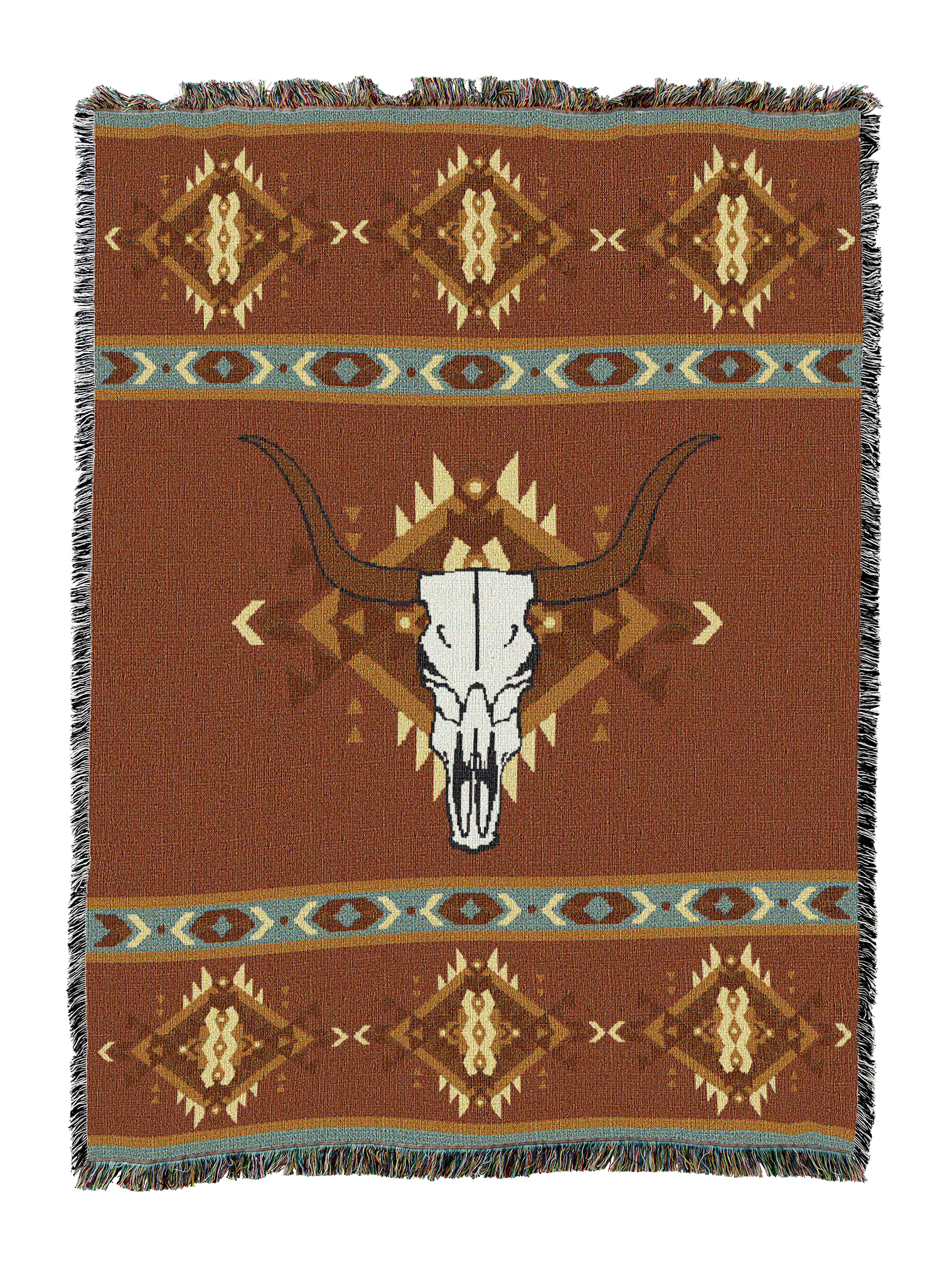 Western Center Skull Blanket