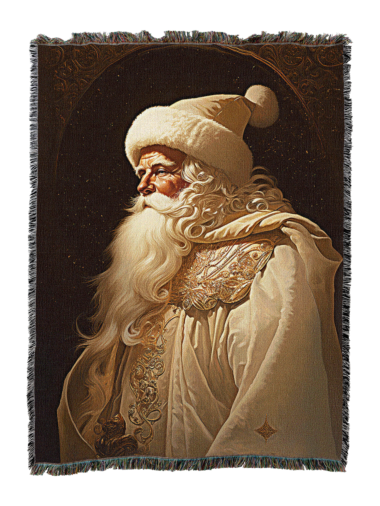 Santa In White Blanket