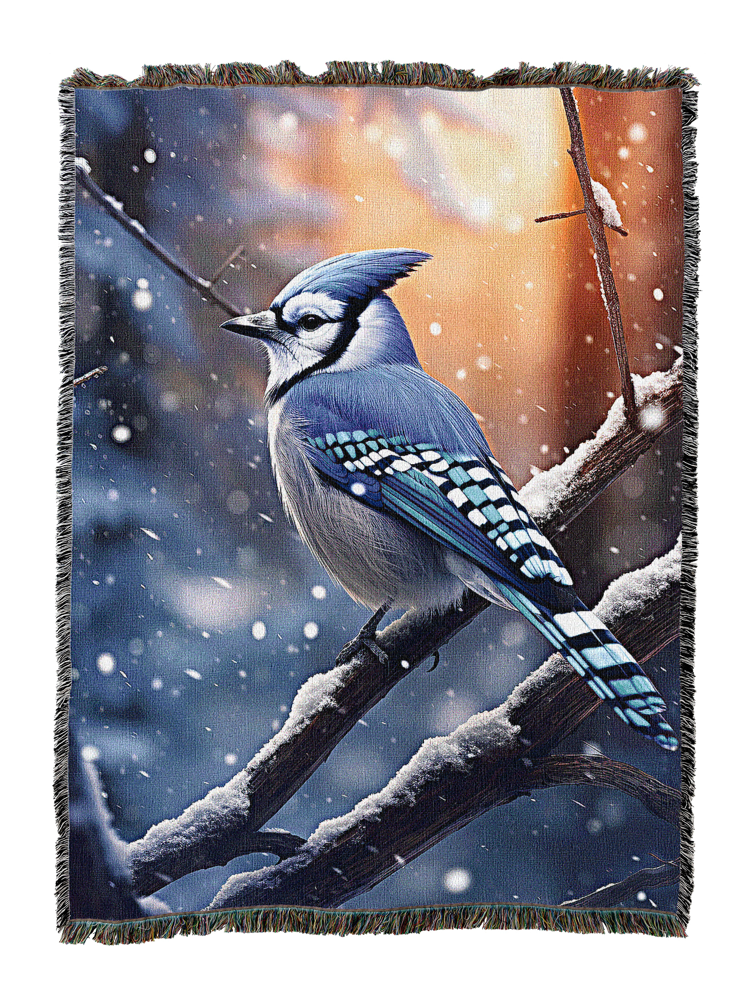 Winter Bluejay Blanket