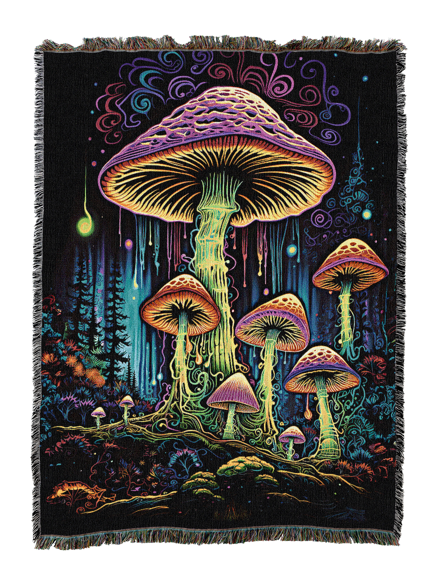 Mushroom Forest Dreams Blanket